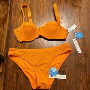 Cupshe two piece orange swimsuit
